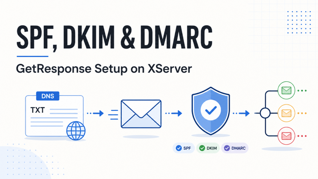 SPF, DKIM, and DMARC setup for GetResponse on XServer